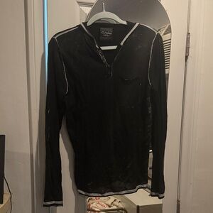 Society Black Button-Up Shirt